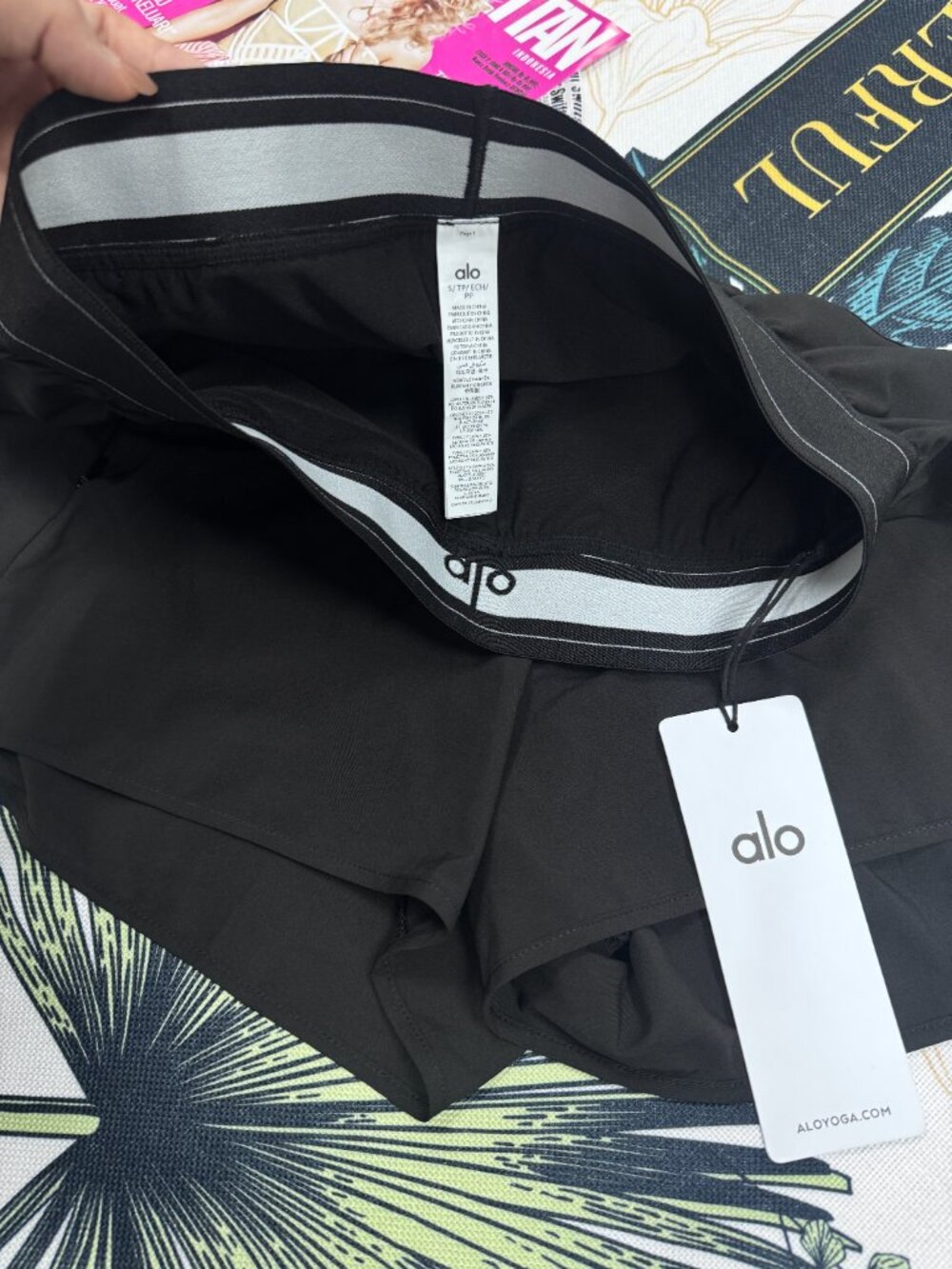 🩳Alo Yoga Match Point Short NWT,Black Elastic waist Athleisure/Sports Shorts 🛒 - Picture 5 of 8